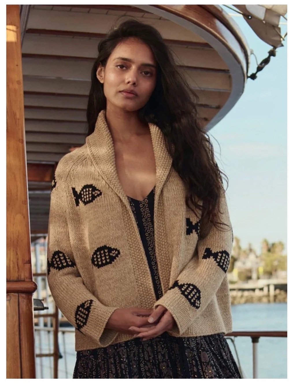 The Swimming Fish Lodge Cardigan Size 1 NWT